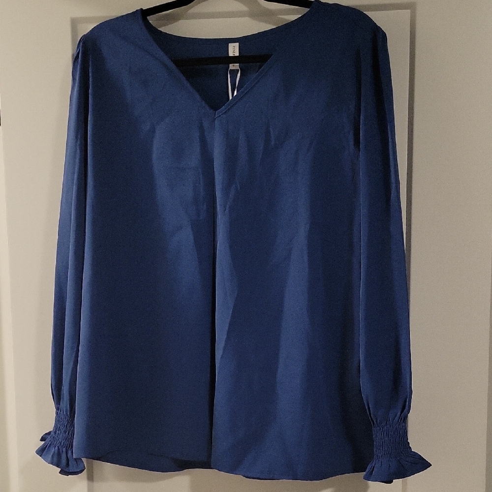Elegant Blue Women's Top
